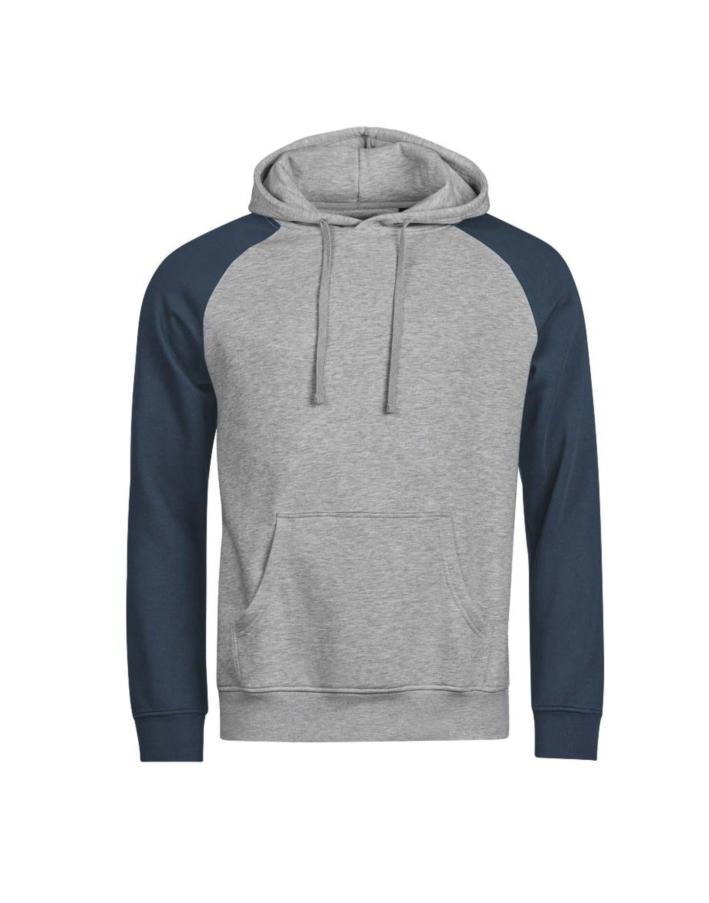 Unlabeled Two-Tone Hooded Sweatshirt - Heather Grey/Ink