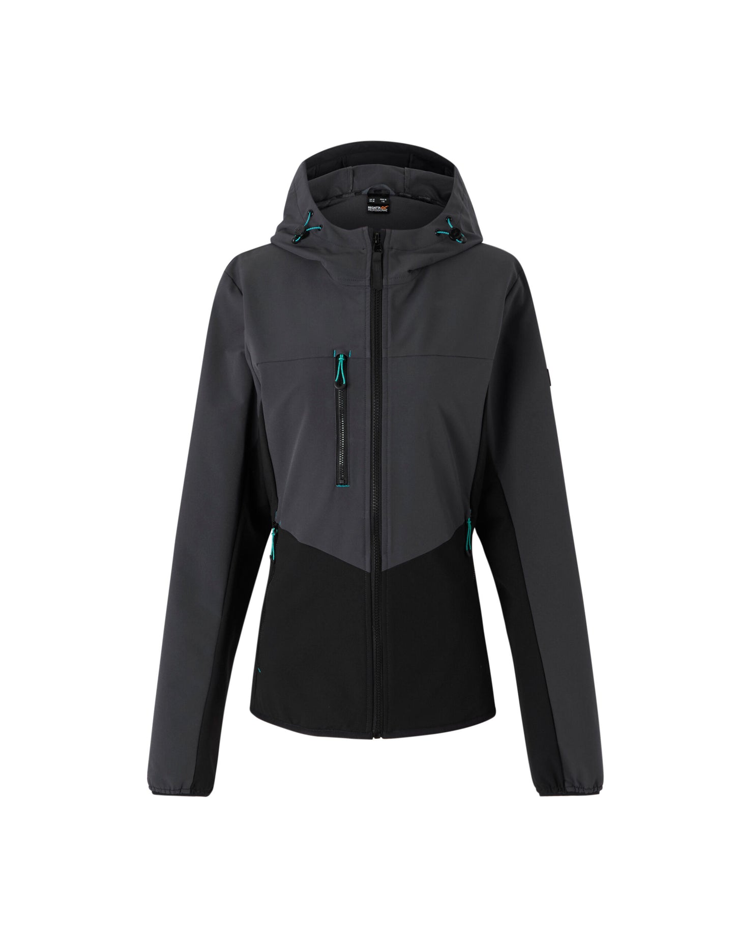 Ladies Ada Stretch Softshell Jacket - Seal Grey/Black