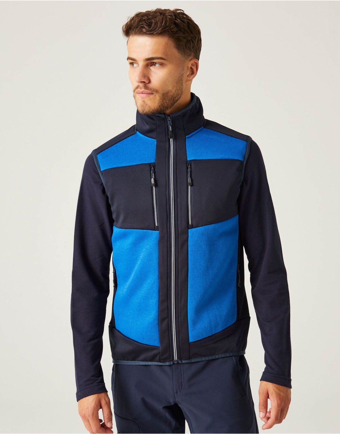 E-Volve Unisex Knit Effect Stretch Bodywarmer - Strong Blue/Navy