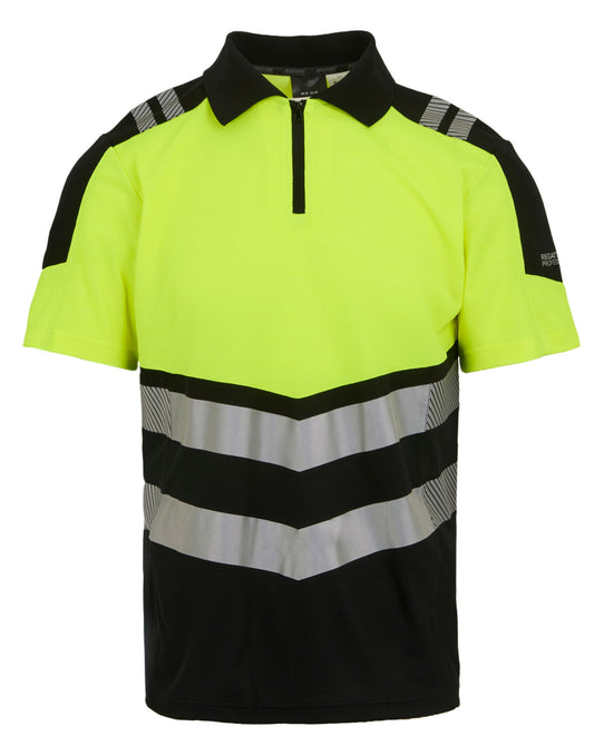 Hi-Vis X-Pro Polo - Black/Hi-Vis Yellow