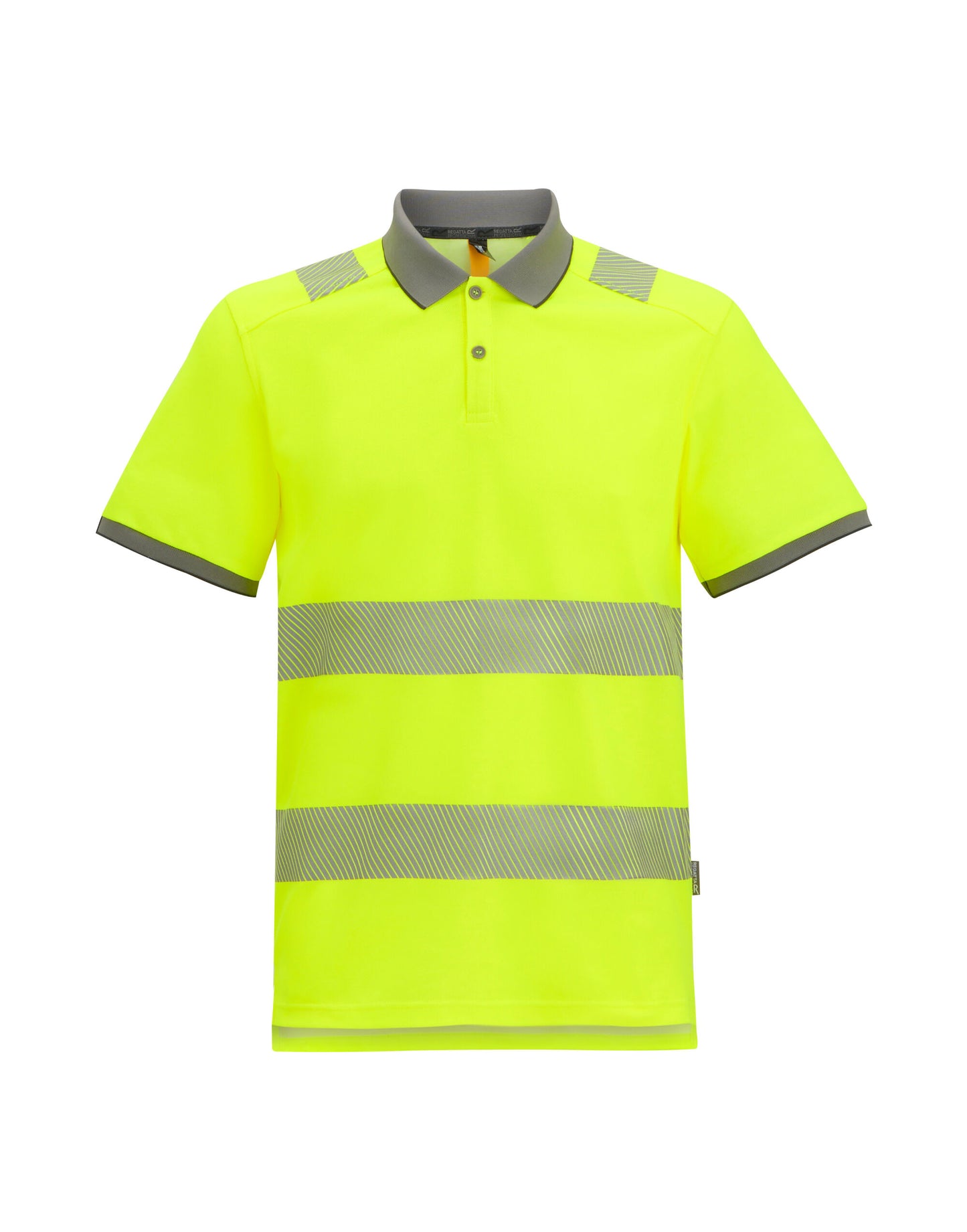 Pro Comfort Polycotton Polo - Black/Hi-Vis Yellow