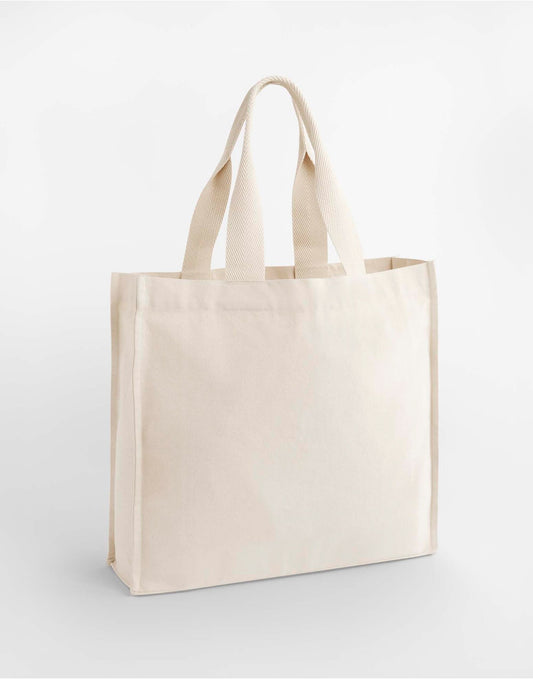 Chevron Handle Shopper - Natural
