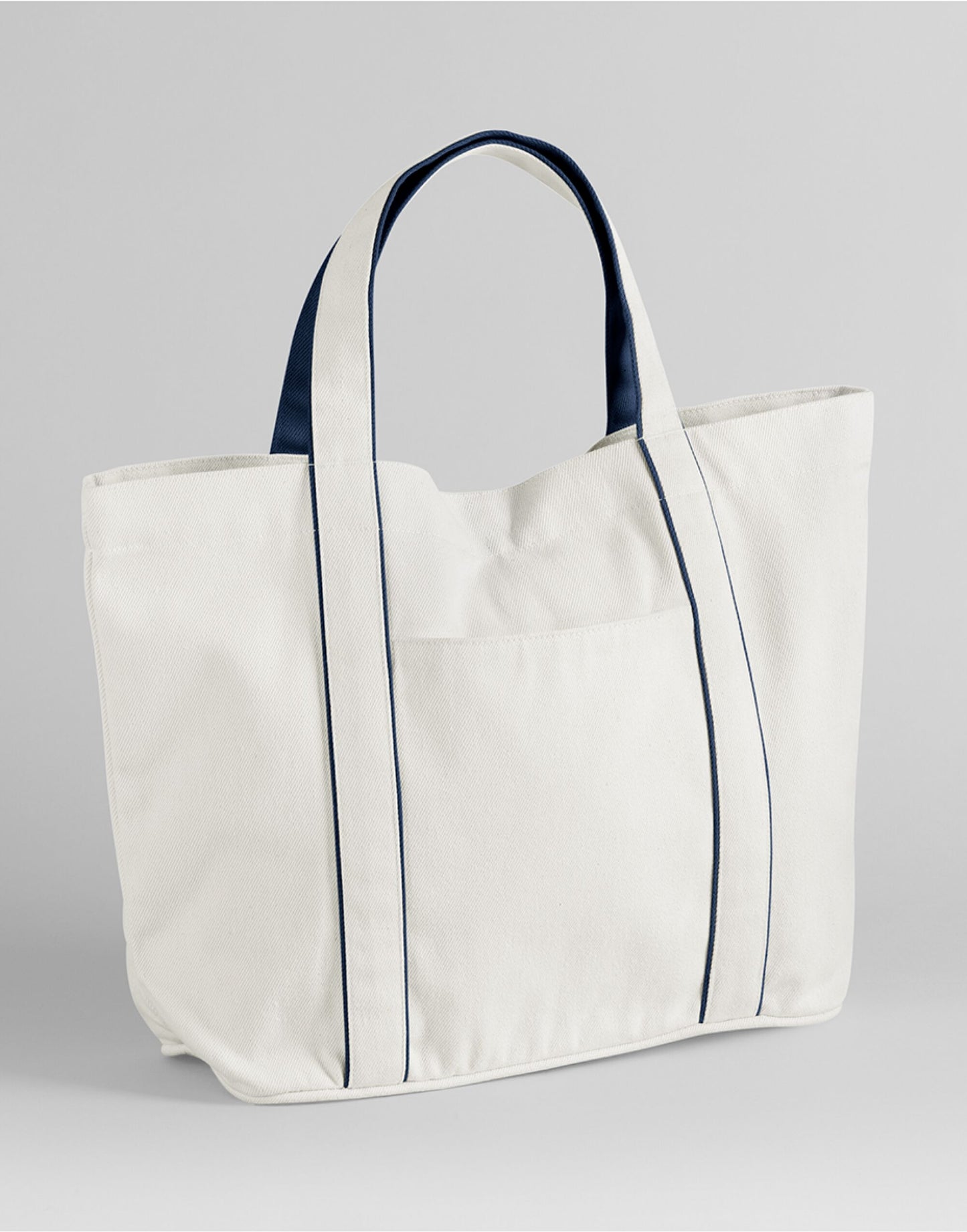 Courtside Medium Tote - Soft White/French Navy