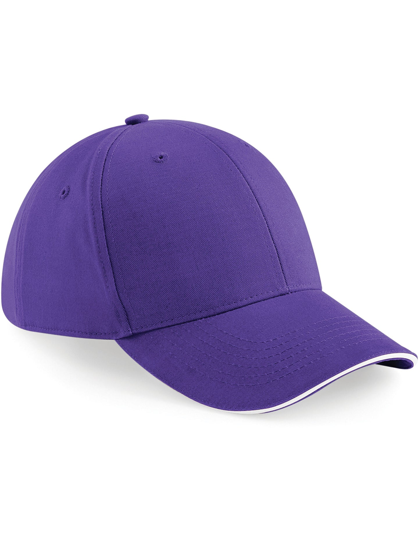 Athleisure 6 Panel Cap - Purple/White