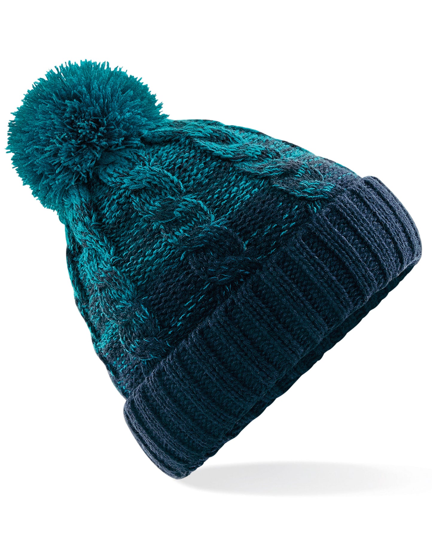 Ombré Beanie - Teal/French Navy