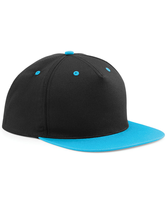 5 Panel Contrast Snapback - Black/ Surf Blue