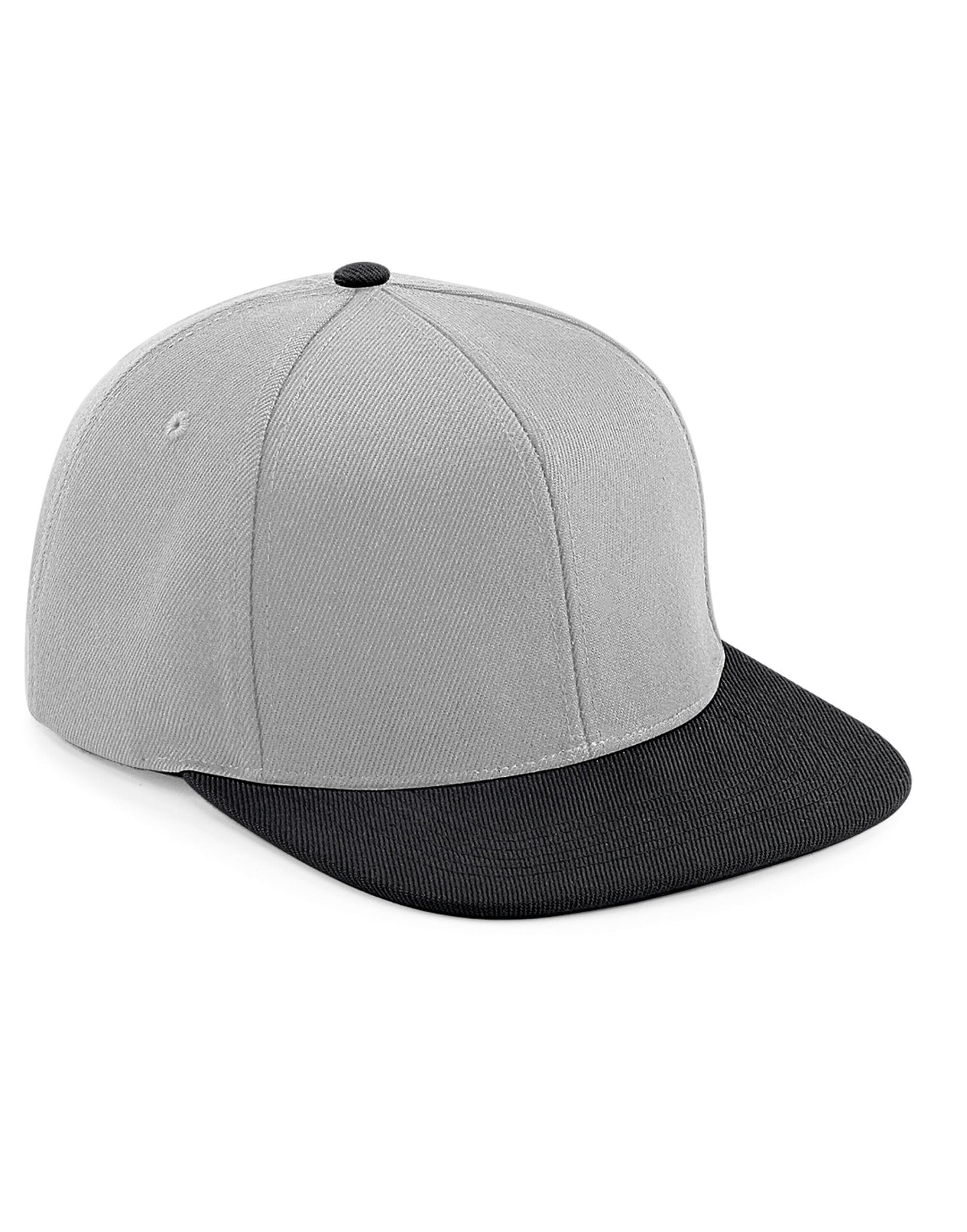 Original Flat Peak 6 Panel Snapback - Grey/Black