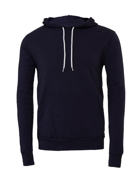 Canvas Unisex Poly-Cotton Fleece Pullover Hoodie - Navy