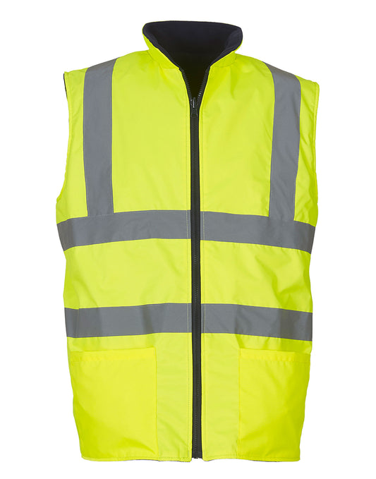 Hi-Vis Reversible Fleece Vest - Hi-Vis Yellow