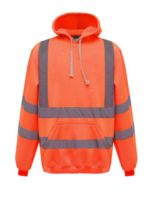 Hi-Vis Pull-Over Hoodie - Hi Vis Orange