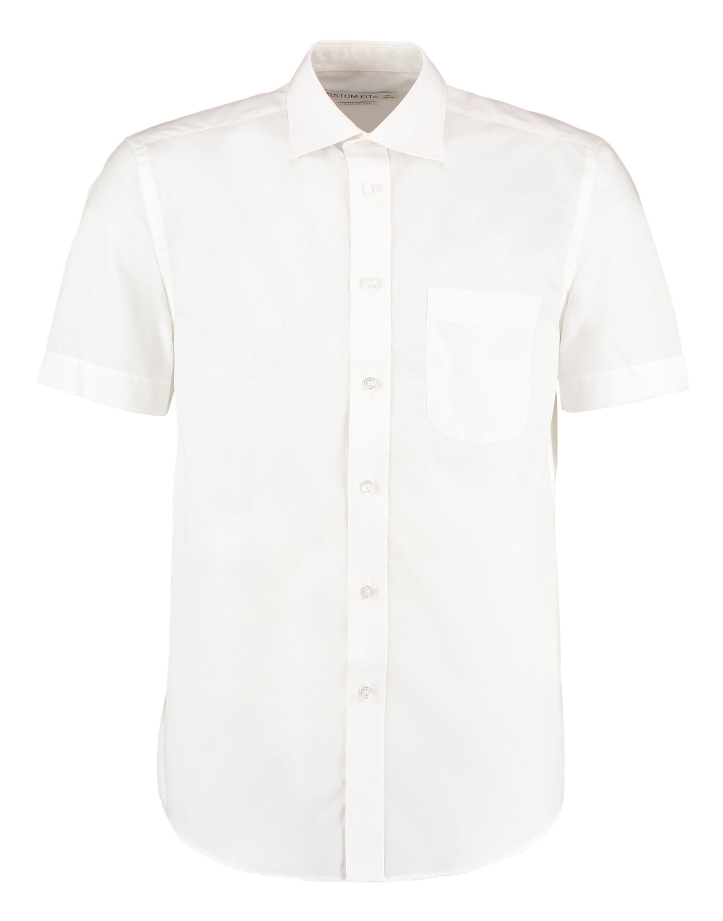 Classic Fit Short Sleeve Business Shirt - White
