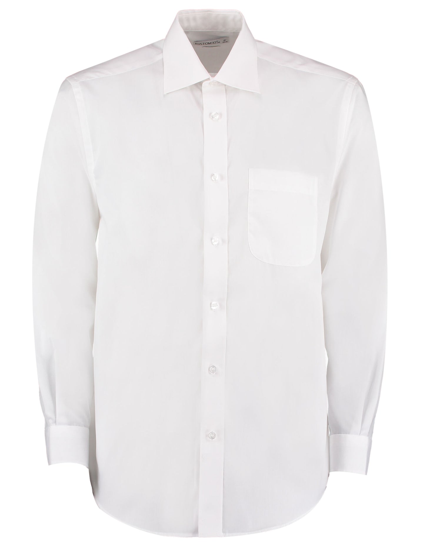 Classic Fit Long Sleeve Business Shirt - White