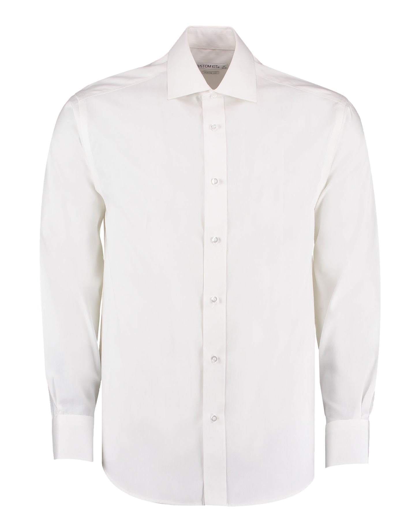 Classic Fit Long Sleeve Cutaway Collar Premium Oxford Shirt - White