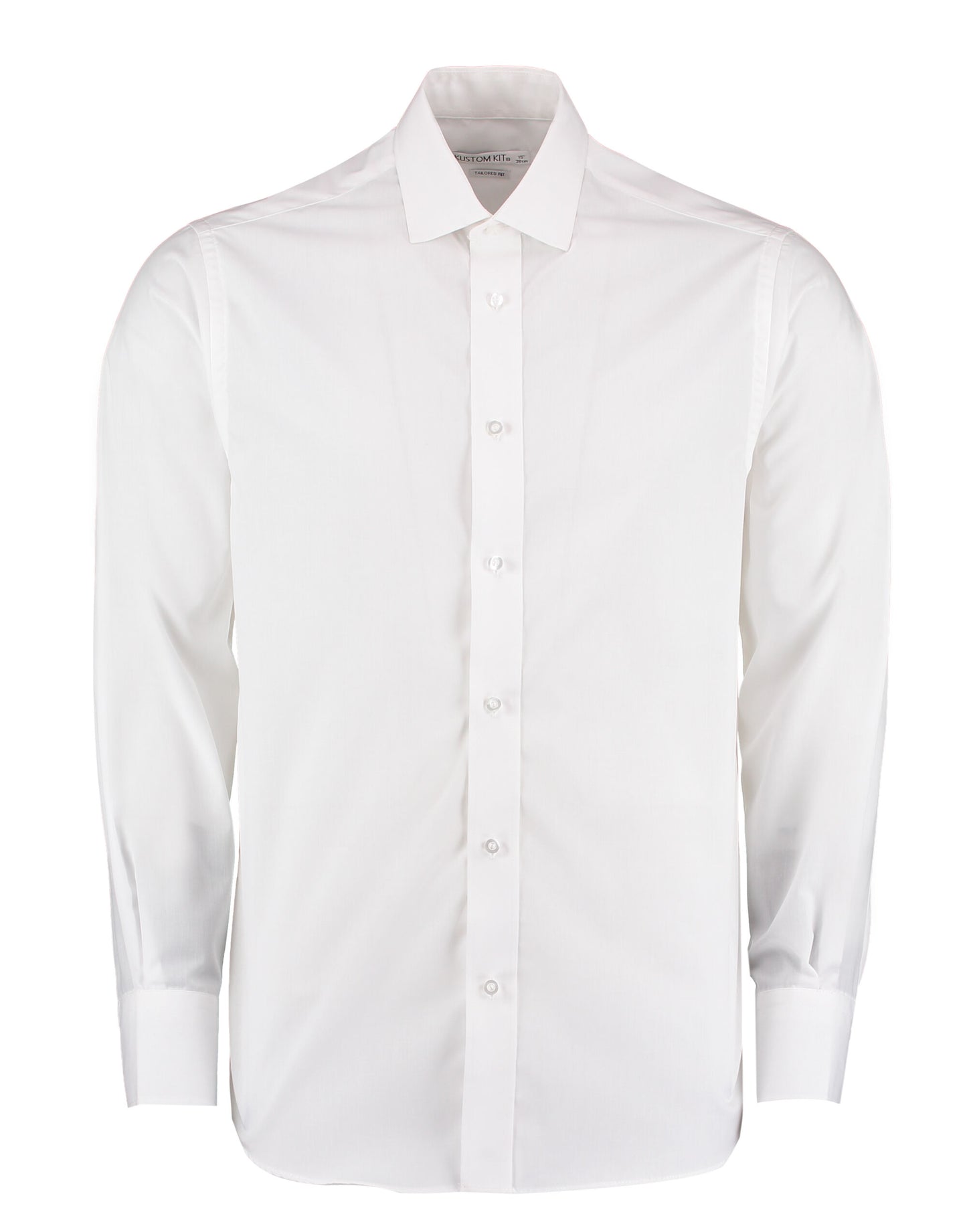 Tailored Fit Long Sleeve Business Shirt - White