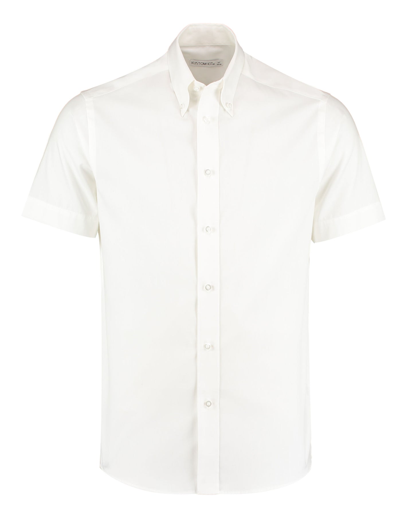 Tailored Fit Short Sleeve Premium Oxford Shirt - White