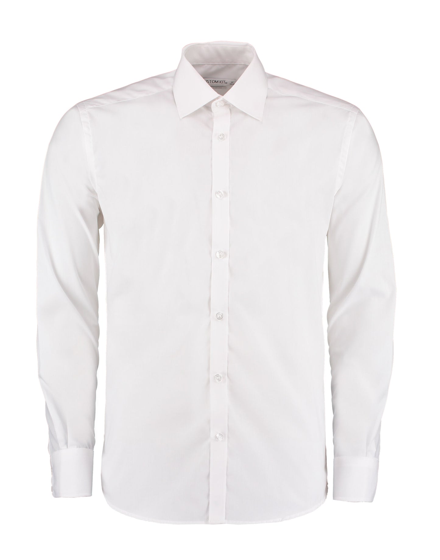 Slim Fit Long Sleeve Business Shirt - White