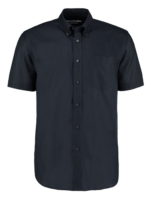 Classic Fit Short Sleeve Workwear Oxford Shirt - French Navy