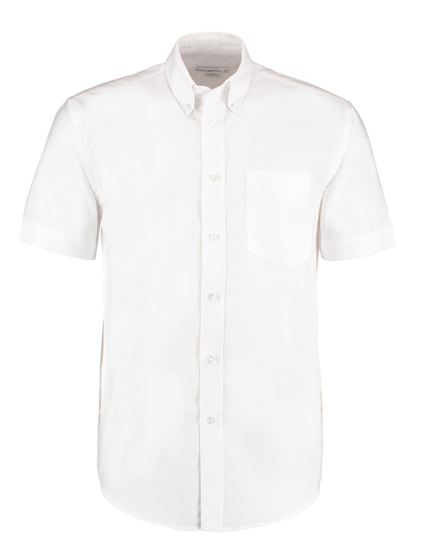 Classic Fit Short Sleeve Workwear Oxford Shirt - White