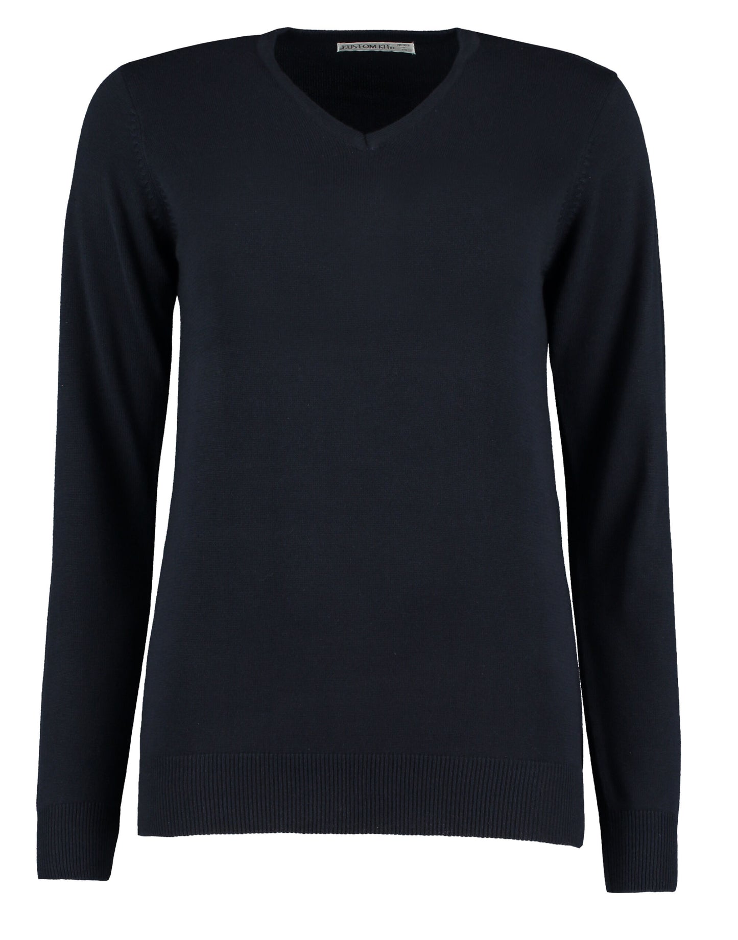Regular Fit Arundel Long Sleeve V-Neck Sweater - Navy