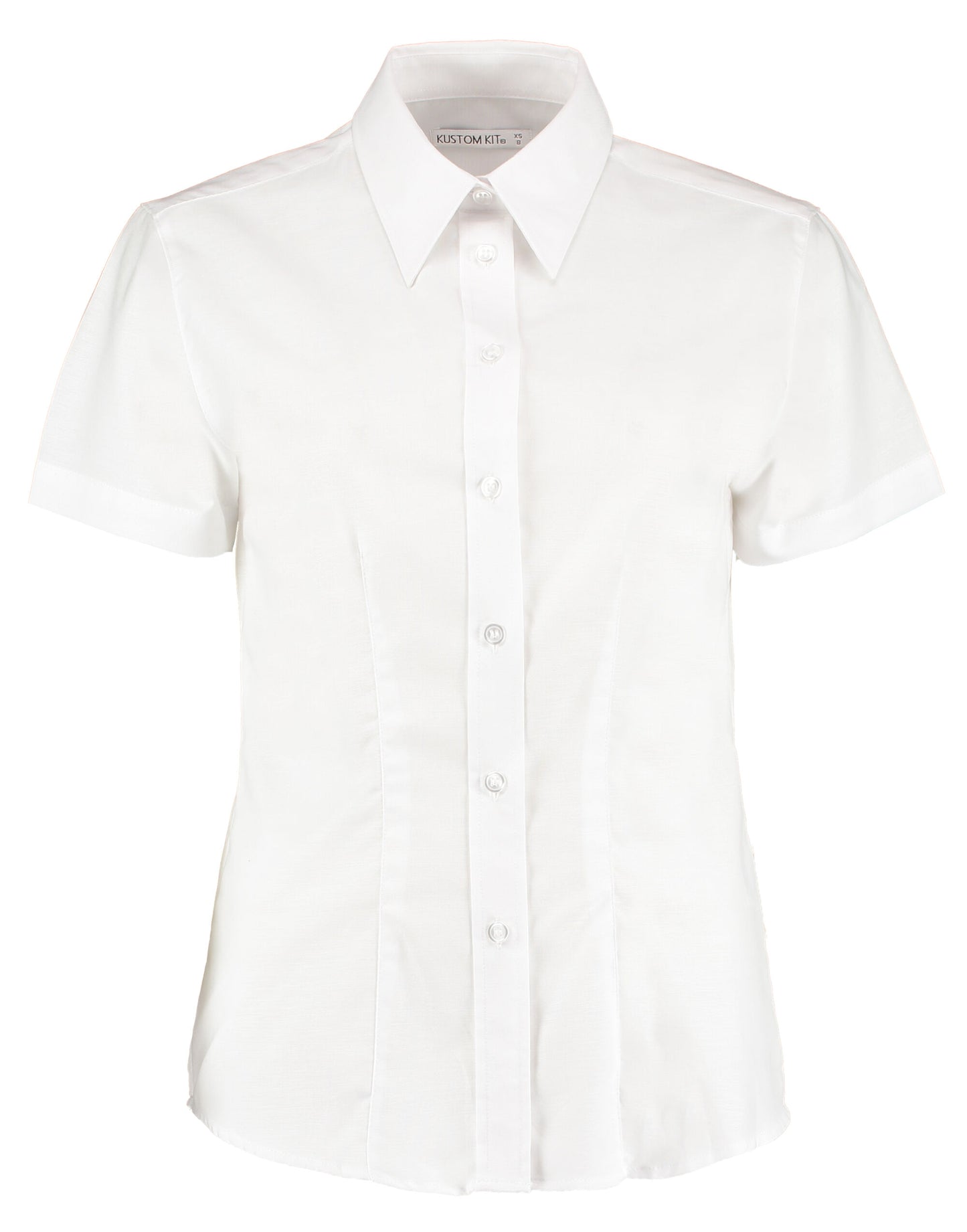 Tailored Fit Short Sleeve Workwear Oxford Shirt - White