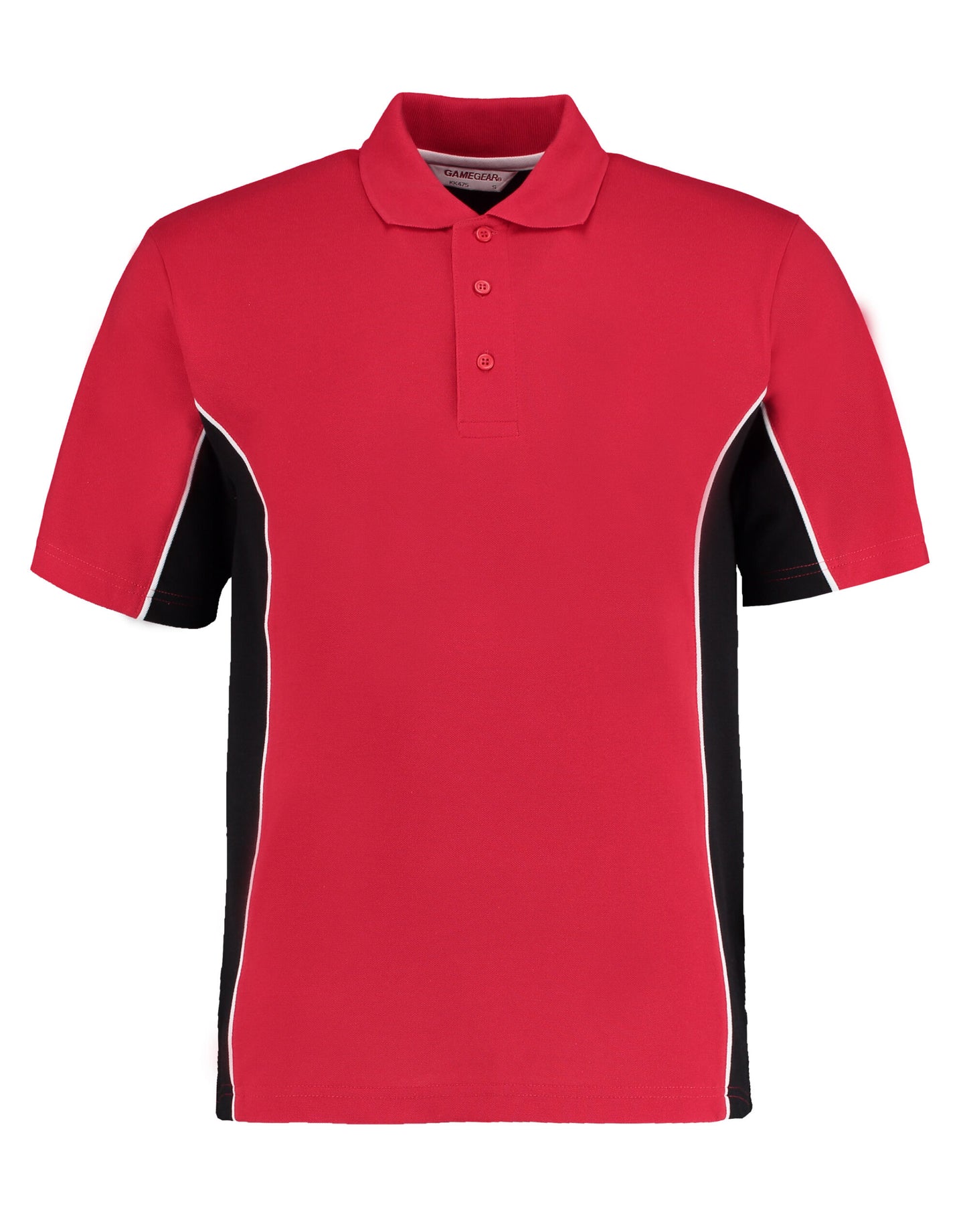 Classic Fit Track Polo - Red/Black/White