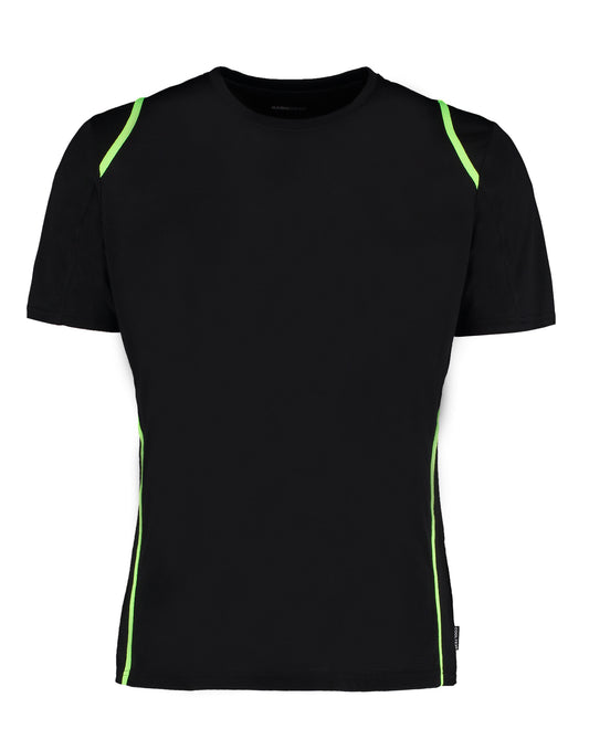 Men's Regular Fit Cooltex® Contrast Tee - Black/Flourescent Lime
