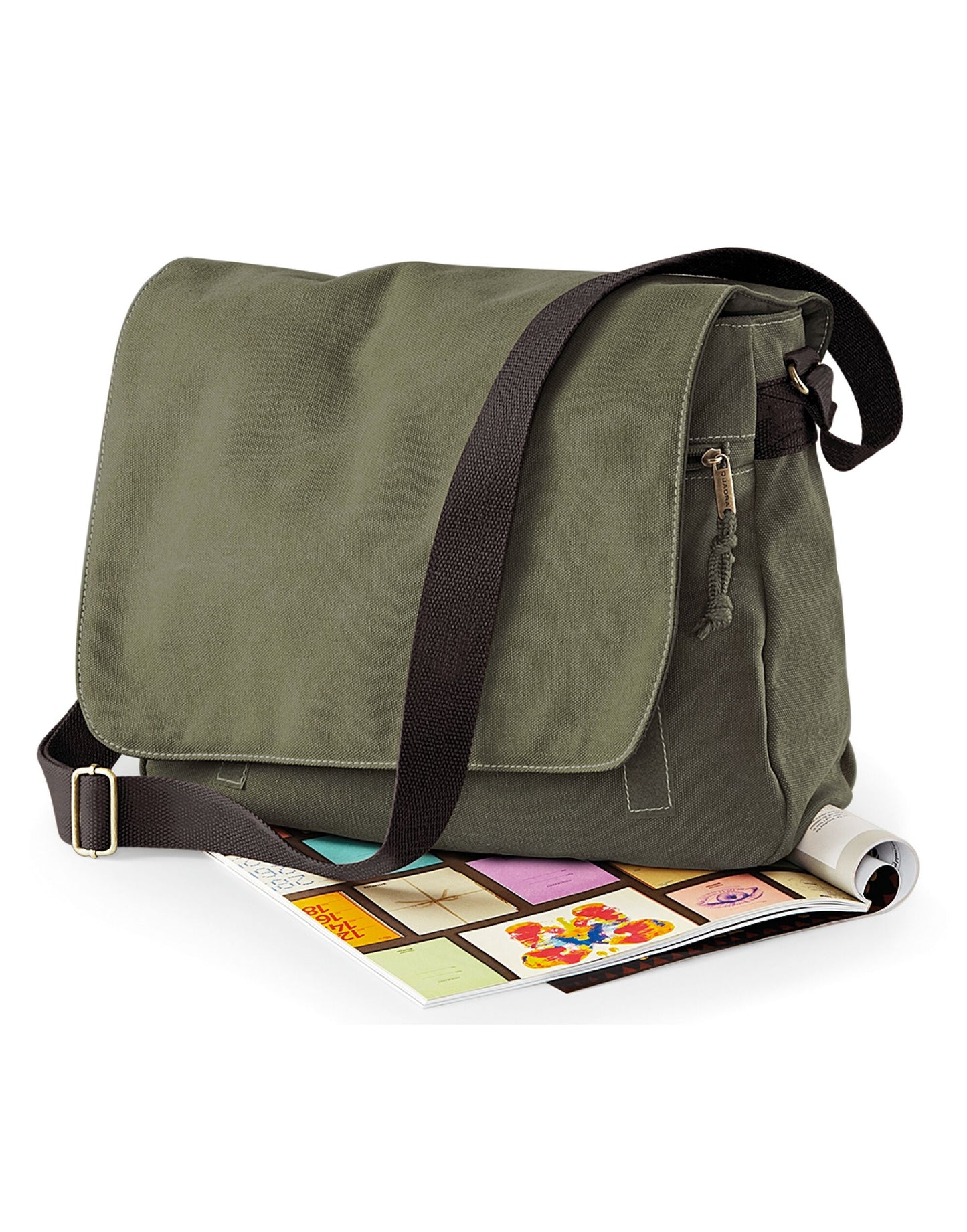 Vintage Canvas Despatch Bag - Vintage Military Green