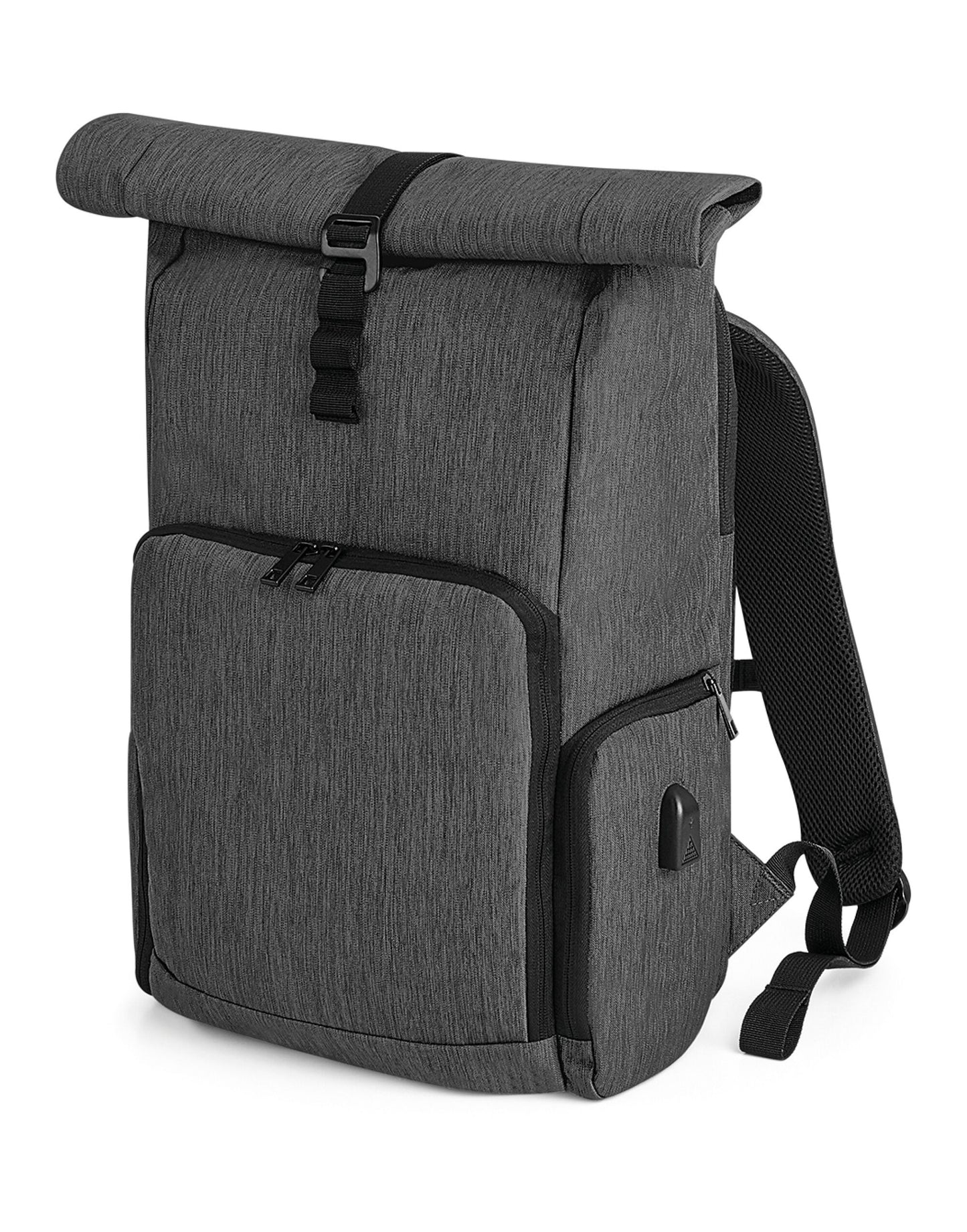 Q-Tech Charge Roll-Up Backpack - Granite Marl