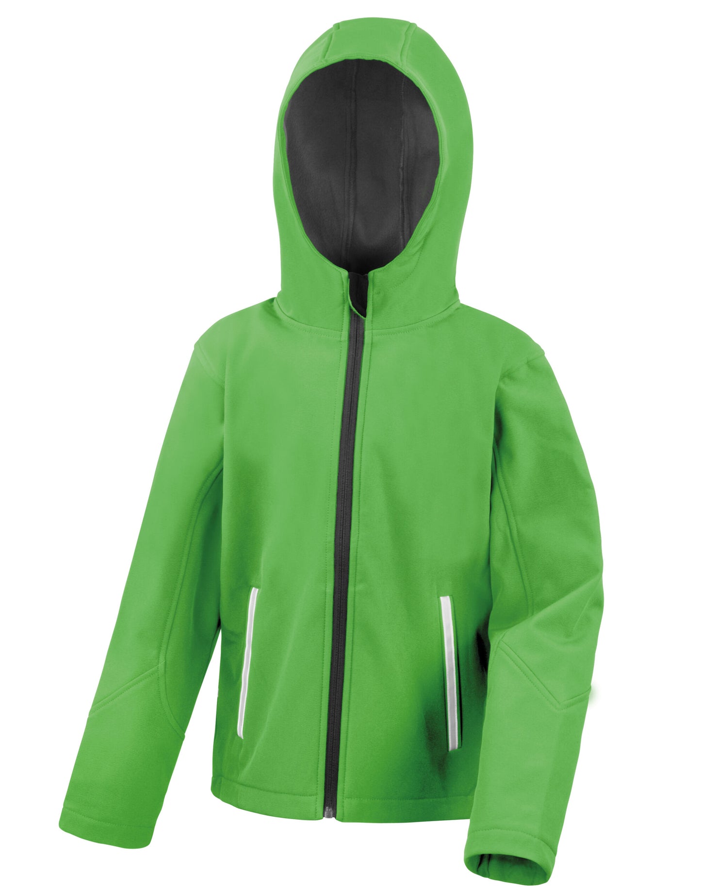 Junior TX Performance Hooded Softshell - Vivid Green/Black