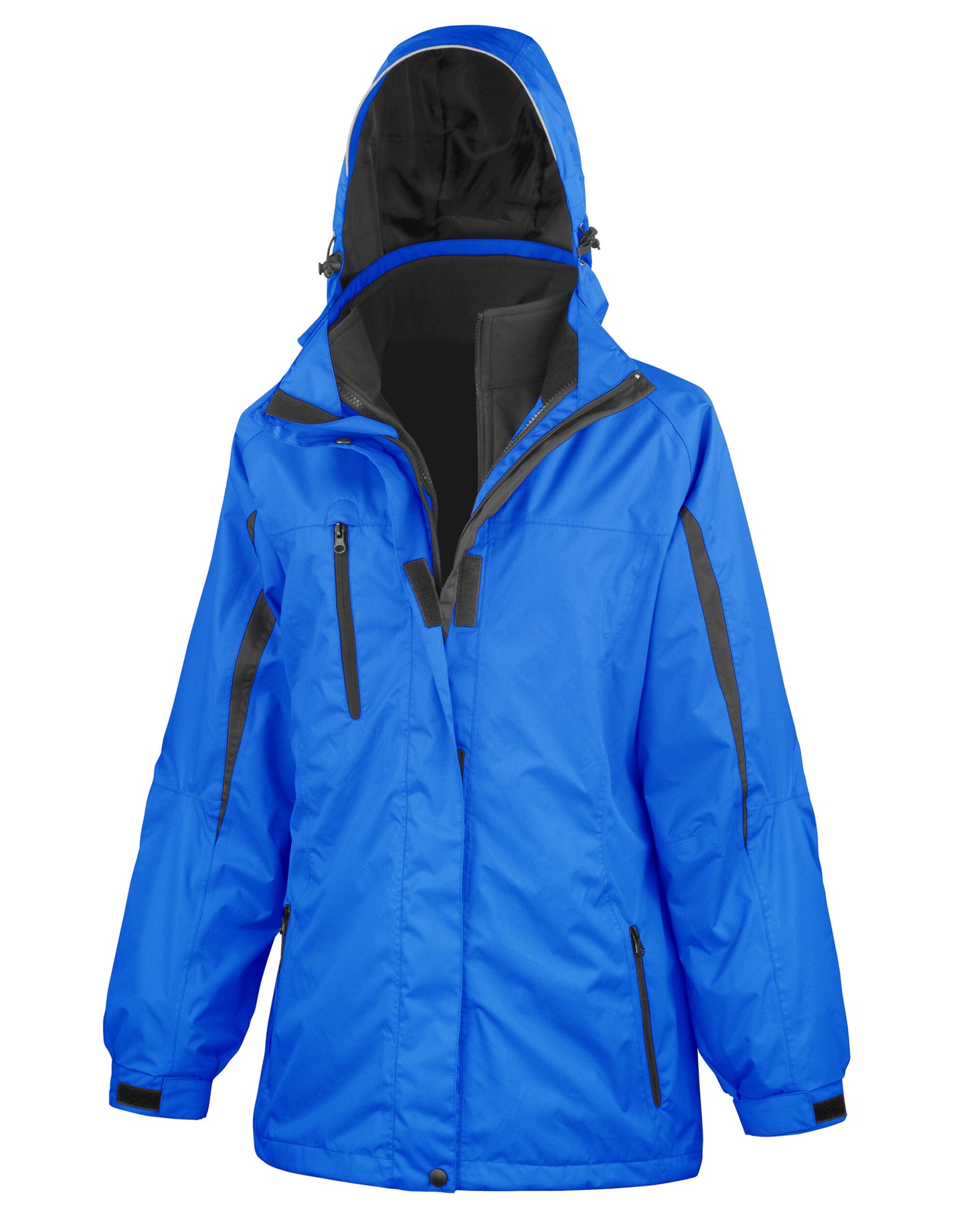 Women's 3-in-1 Journey Jacket with softshell inner - Royal/Black