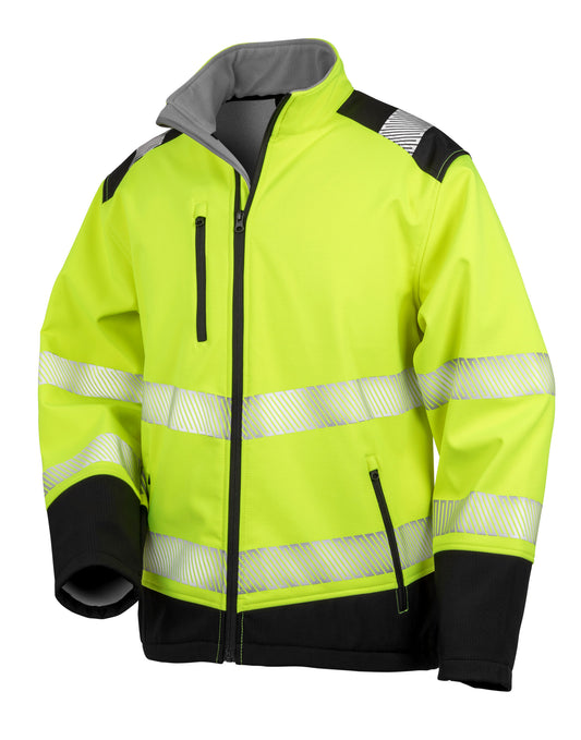 Printable Ripstop Safety Softshell - Fluorescent Yellow/Black