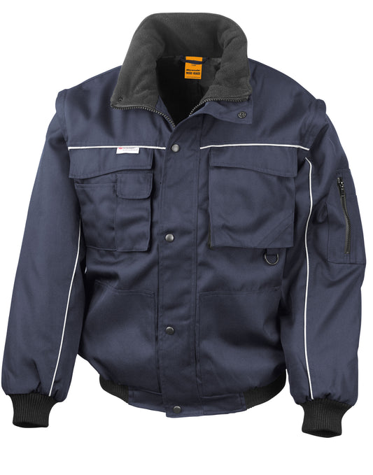 Zip Sleeve Heavy Duty Jacket - Navy/Navy