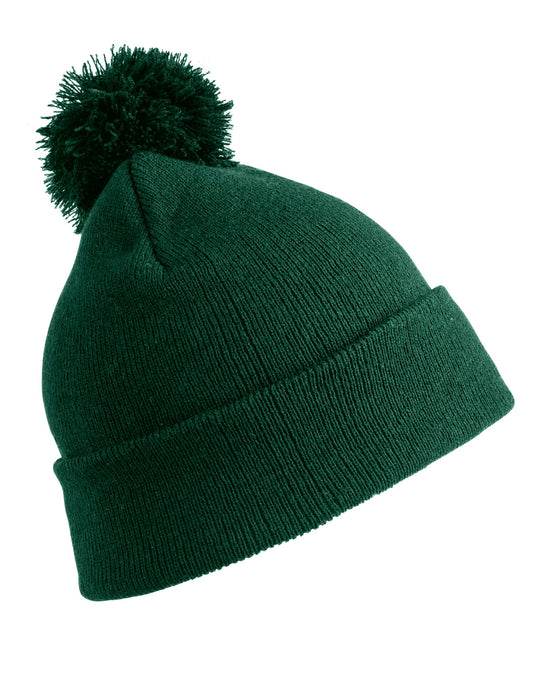 Pom Pom Beanie - Bottle Green