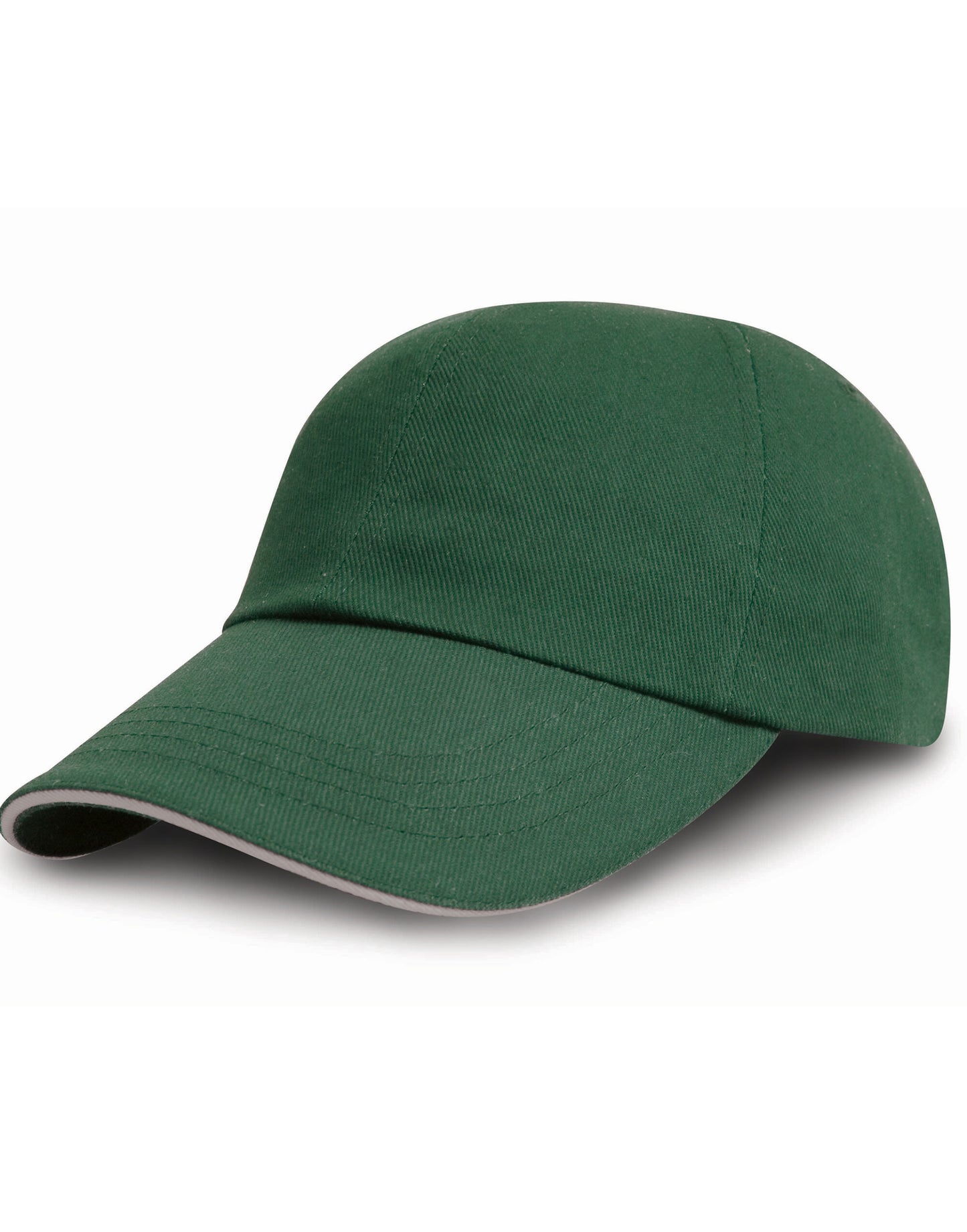 Brushed Cotton Printers/Embroiderers Cap - Forest/Putty