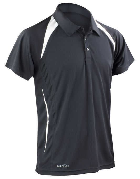 Men's Team Spirit Polo Shirt - Black/White