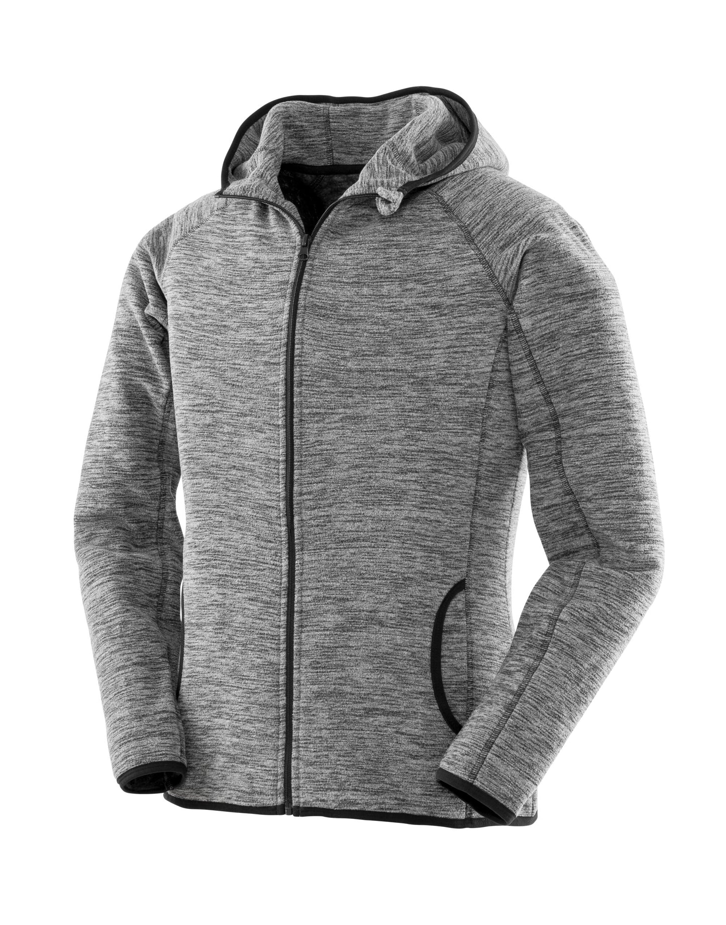Women's Microfleece Hoodie - Grey/Black