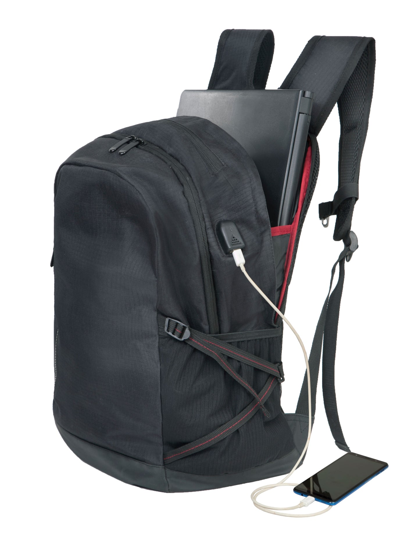 Leipzig Laptop Backpack - Black/Black