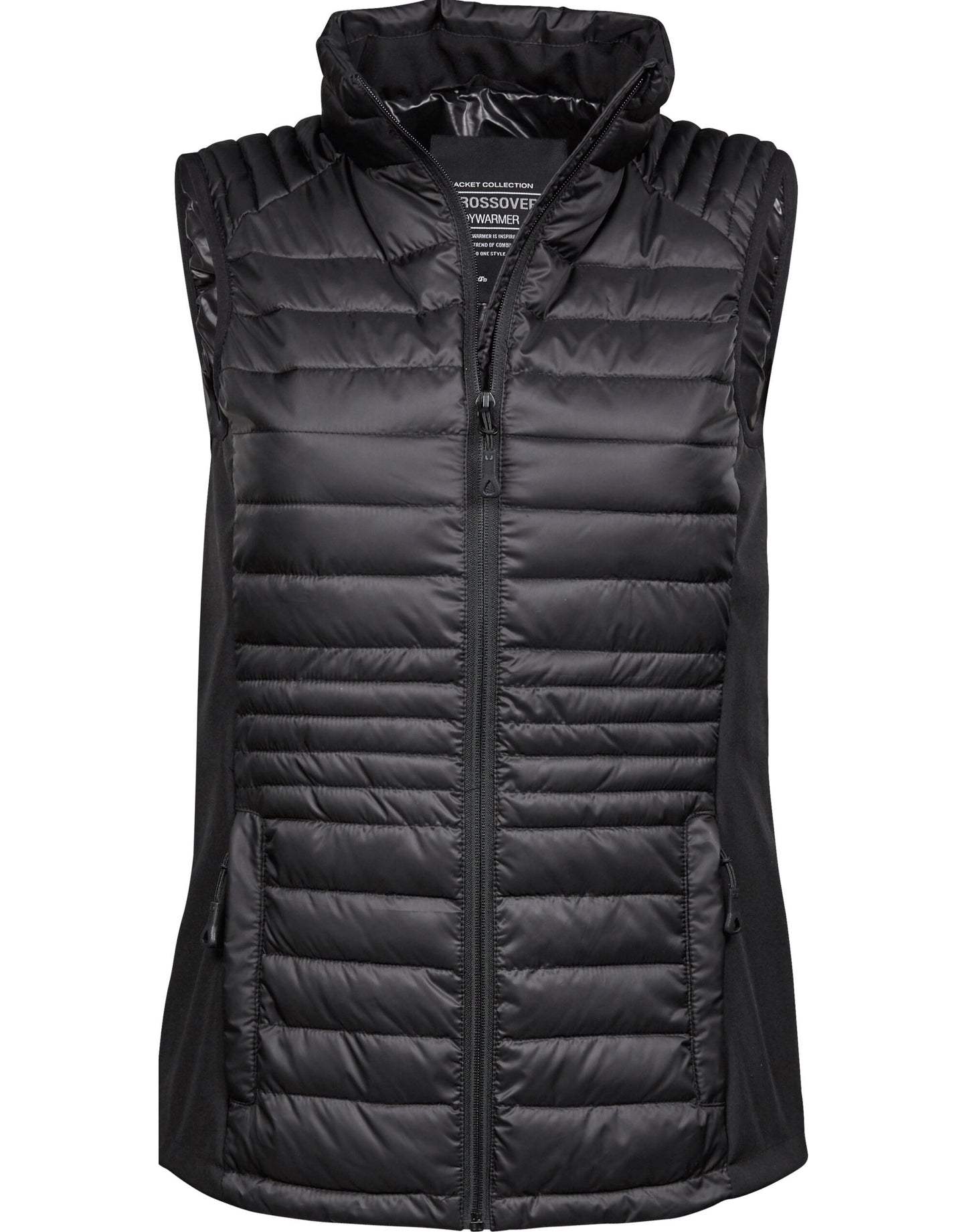 Ladies' Crossover Bodywarmer - Black/Black