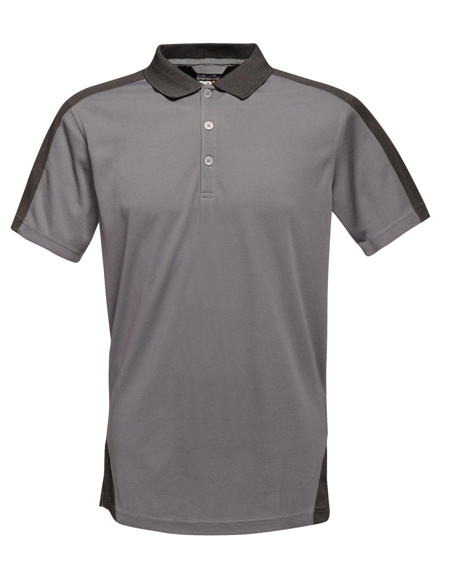 Contrast Quick Wicking Polo Shirt - Seal Grey/Black