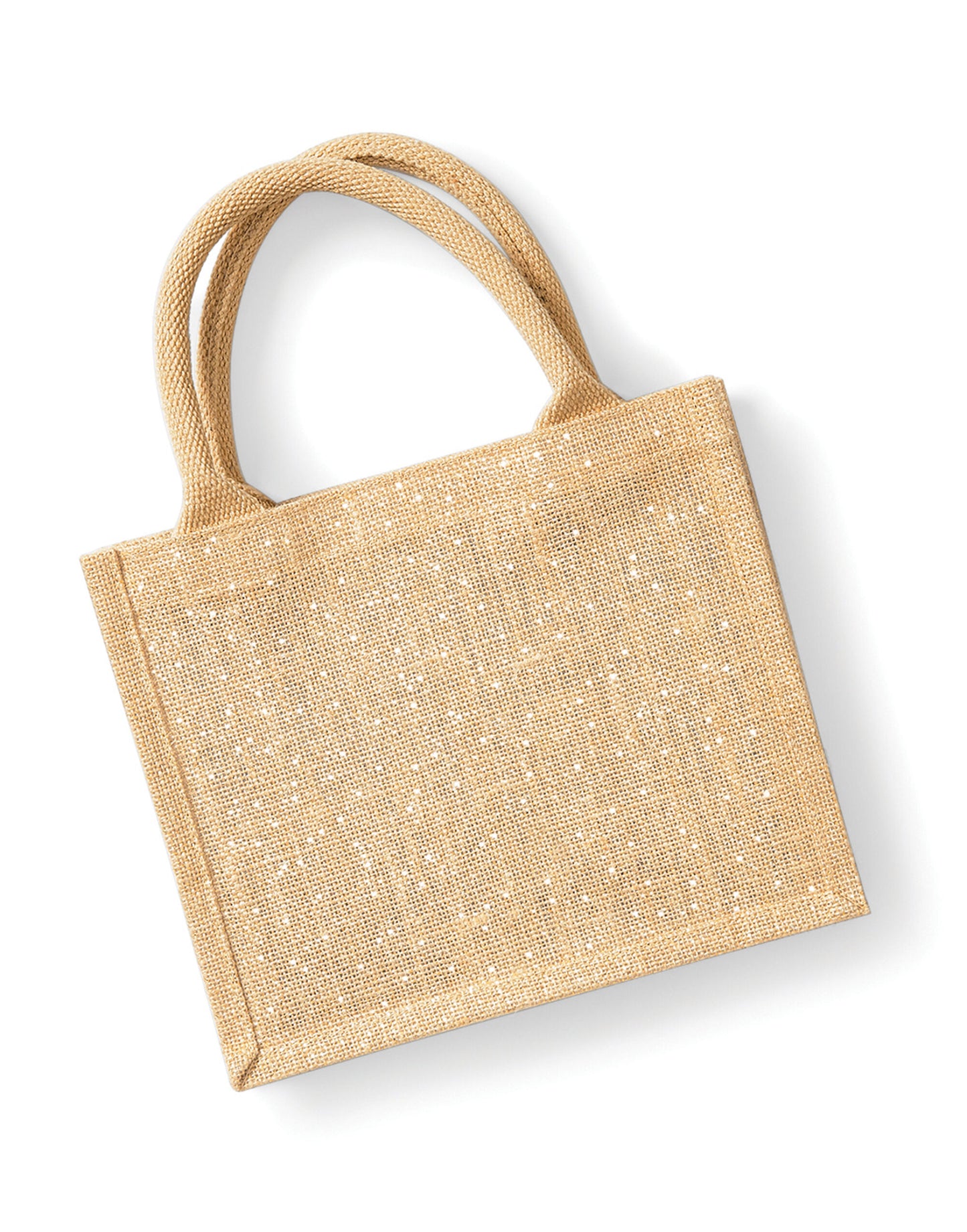 Shimmer Jute Mini Gift Bag - Natural Gold
