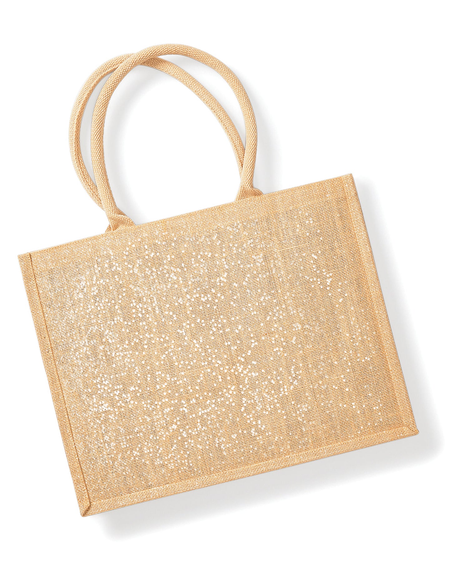 Shimmer Jute Shopper - Natural Gold