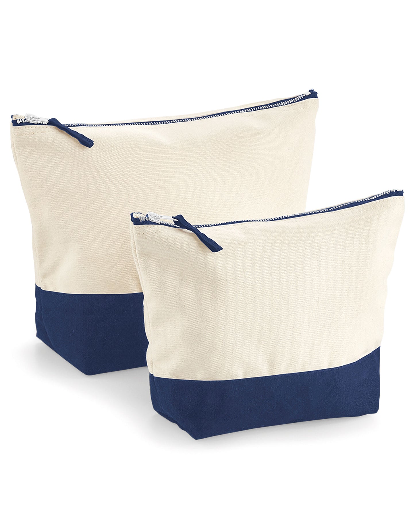 Dipped Base Canvas Accessory Bag - Natural/Navy