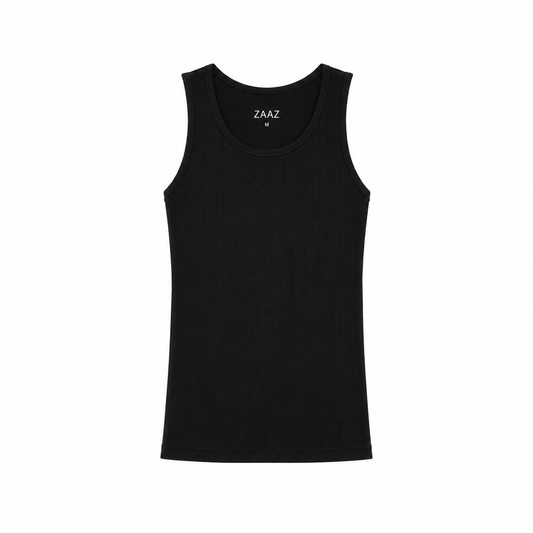 ZAAZ 100% Cotton Single Ribbed Summer Vest