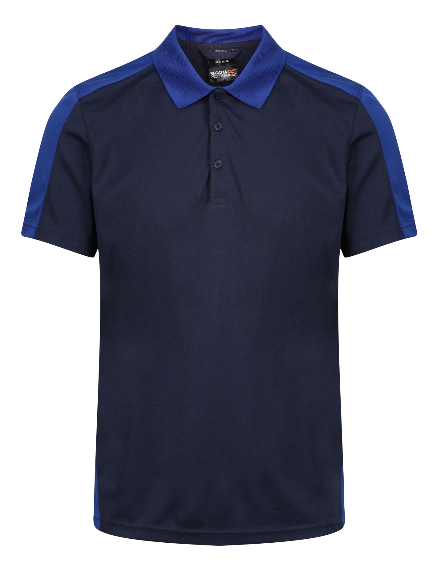 Contrast Quick Wicking Polo Shirt - Navy/ New Royal