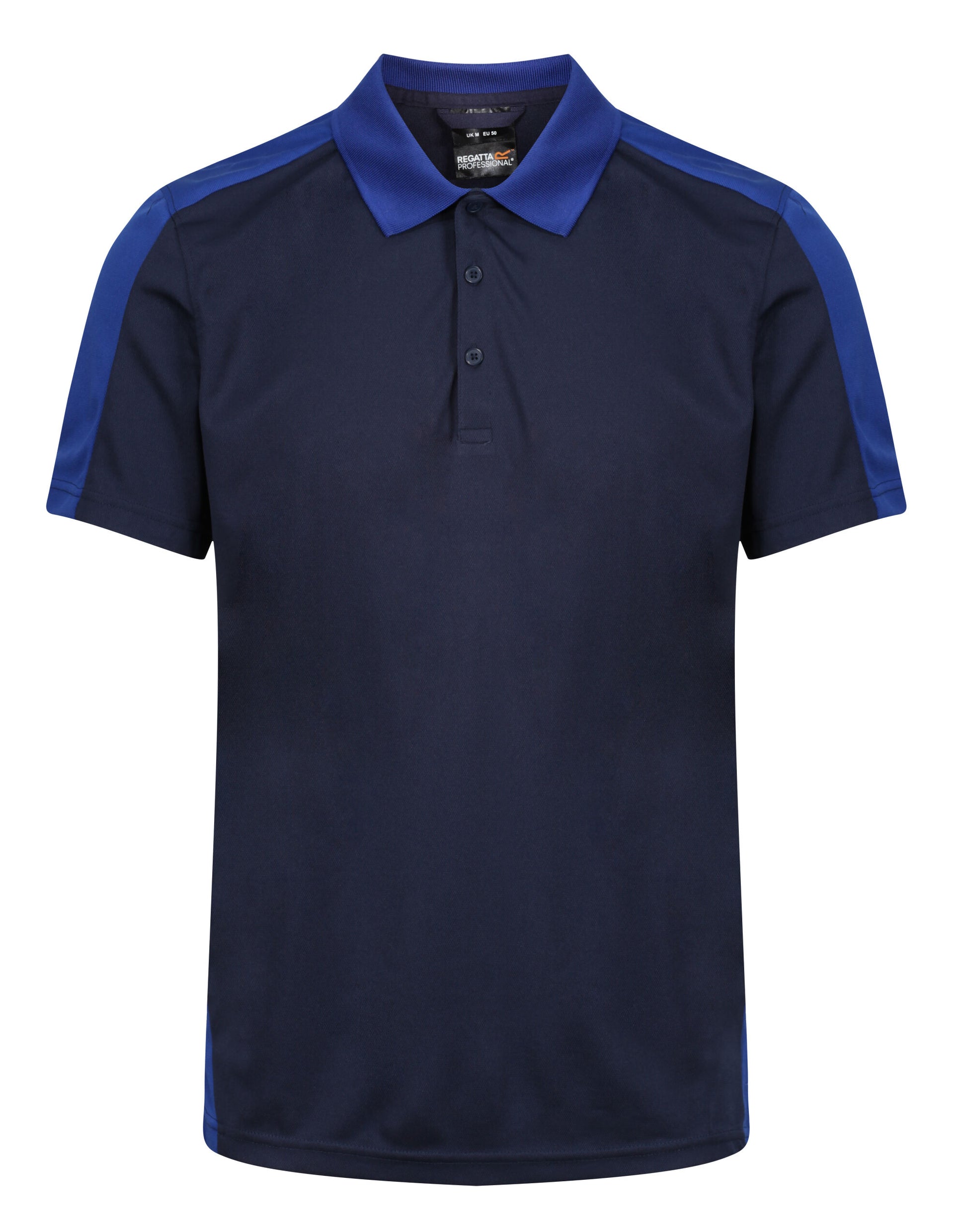 Contrast Quick Wicking Polo Shirt - Navy/ New Royal