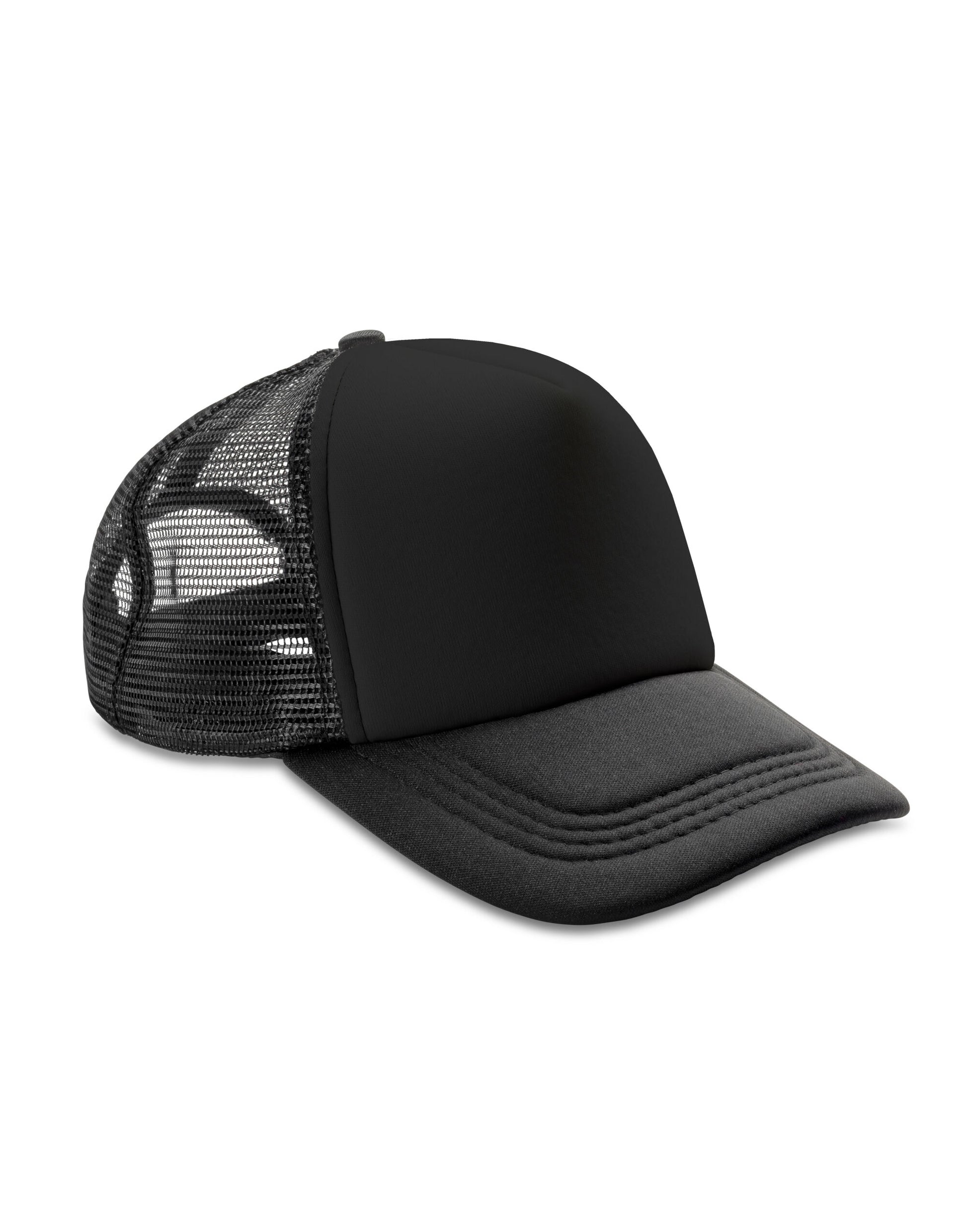 Detroit 1/2 Mesh Truckers Cap - Black