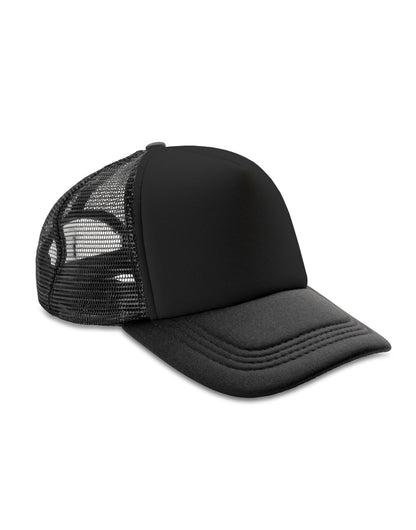 Detroit 1/2 Mesh Truckers Cap - Black