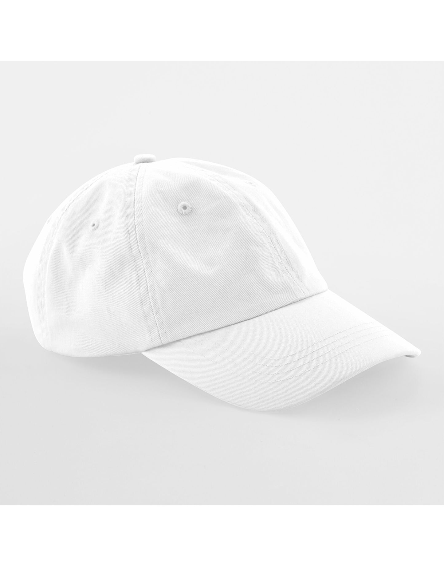 Low Profile 6 Panel Dad Cap - White