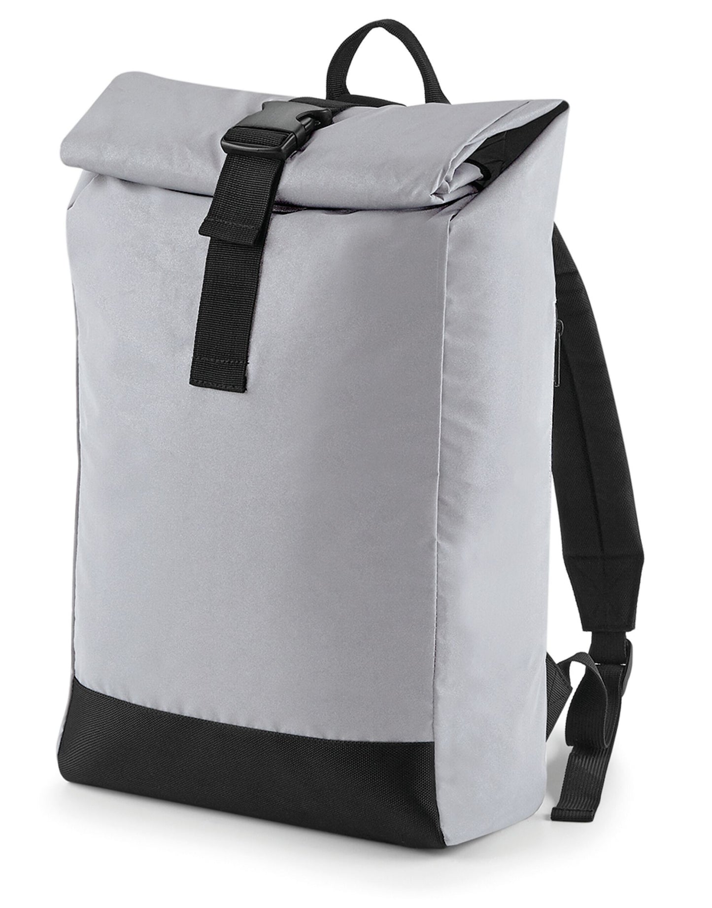 Reflective Roll-Top Backpack - Silver Reflective