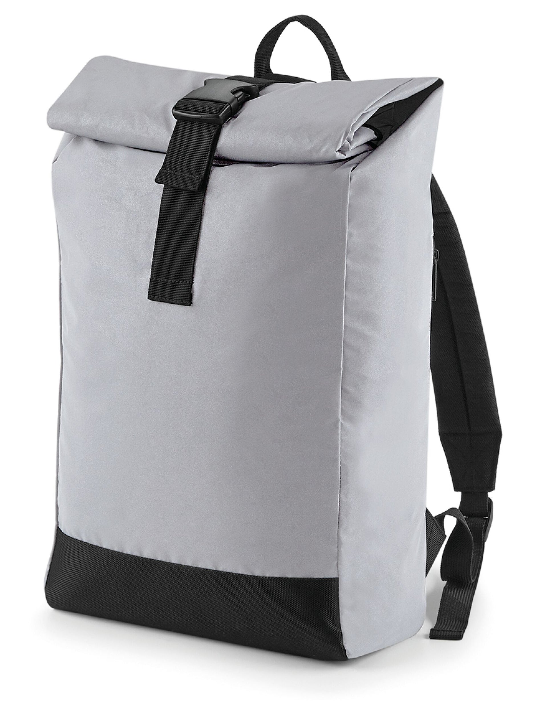 Reflective Roll-Top Backpack - Silver Reflective